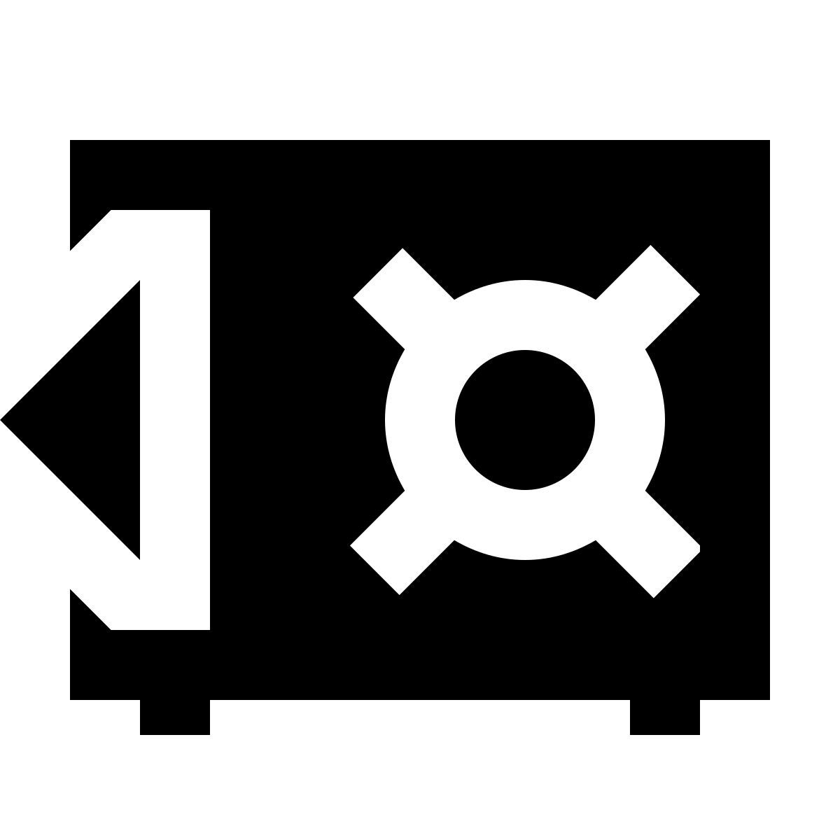material sharp style safe out icon