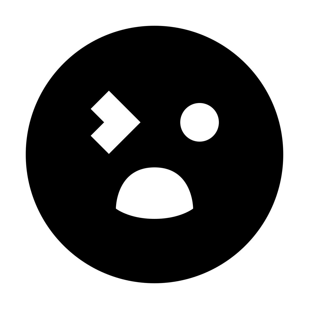 material sharp style 令人震惊的表情符号 icon