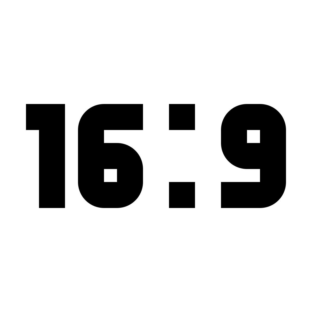 material sharp style dieciséis por nueve icon