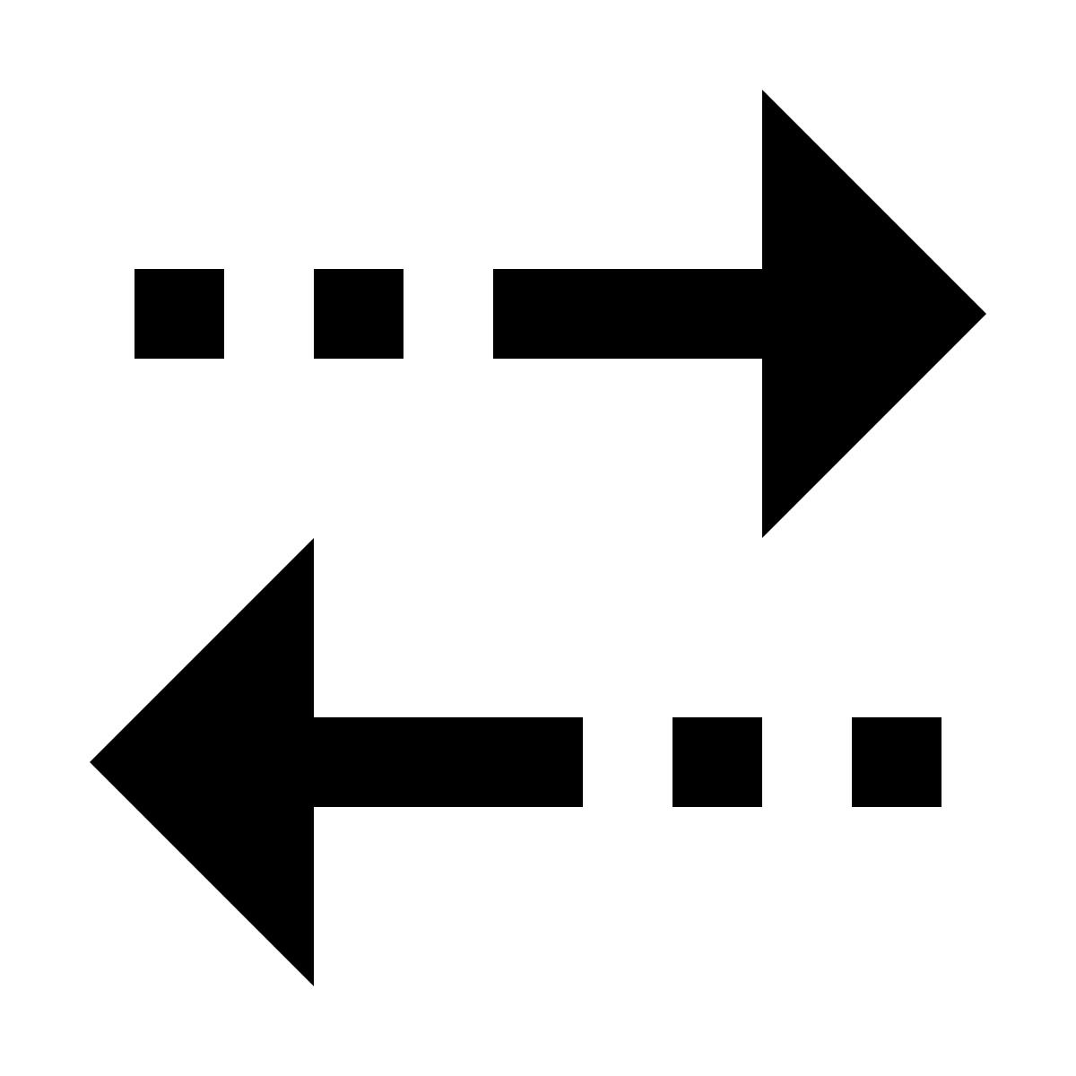 material sharp style flecha direccional horizontal icon