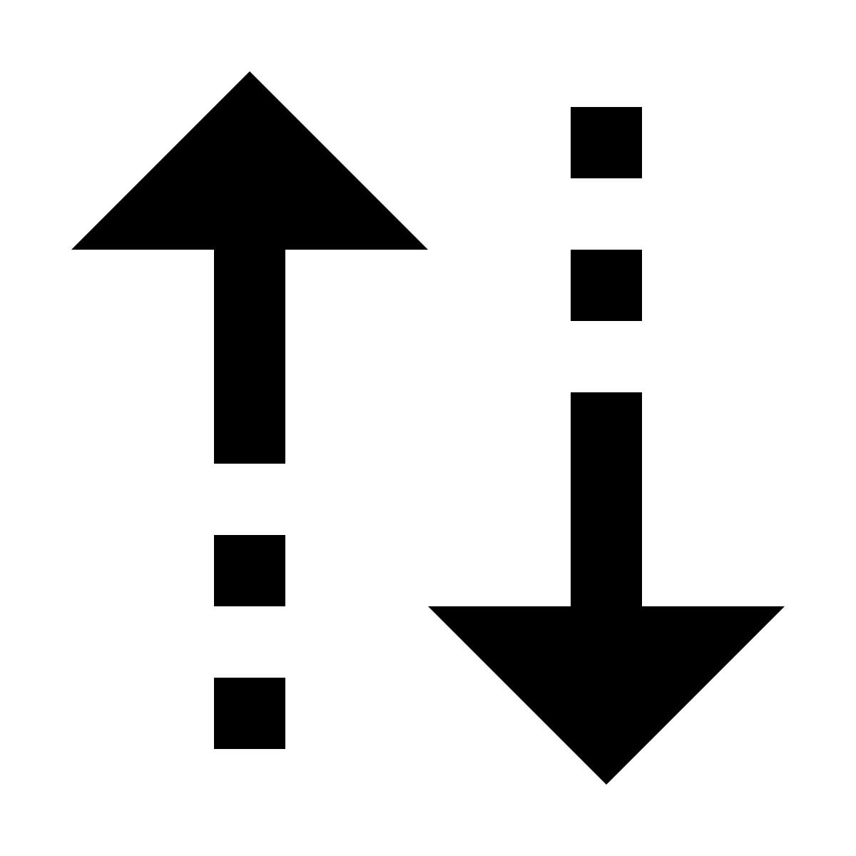 material sharp style flechas de ordenar icon