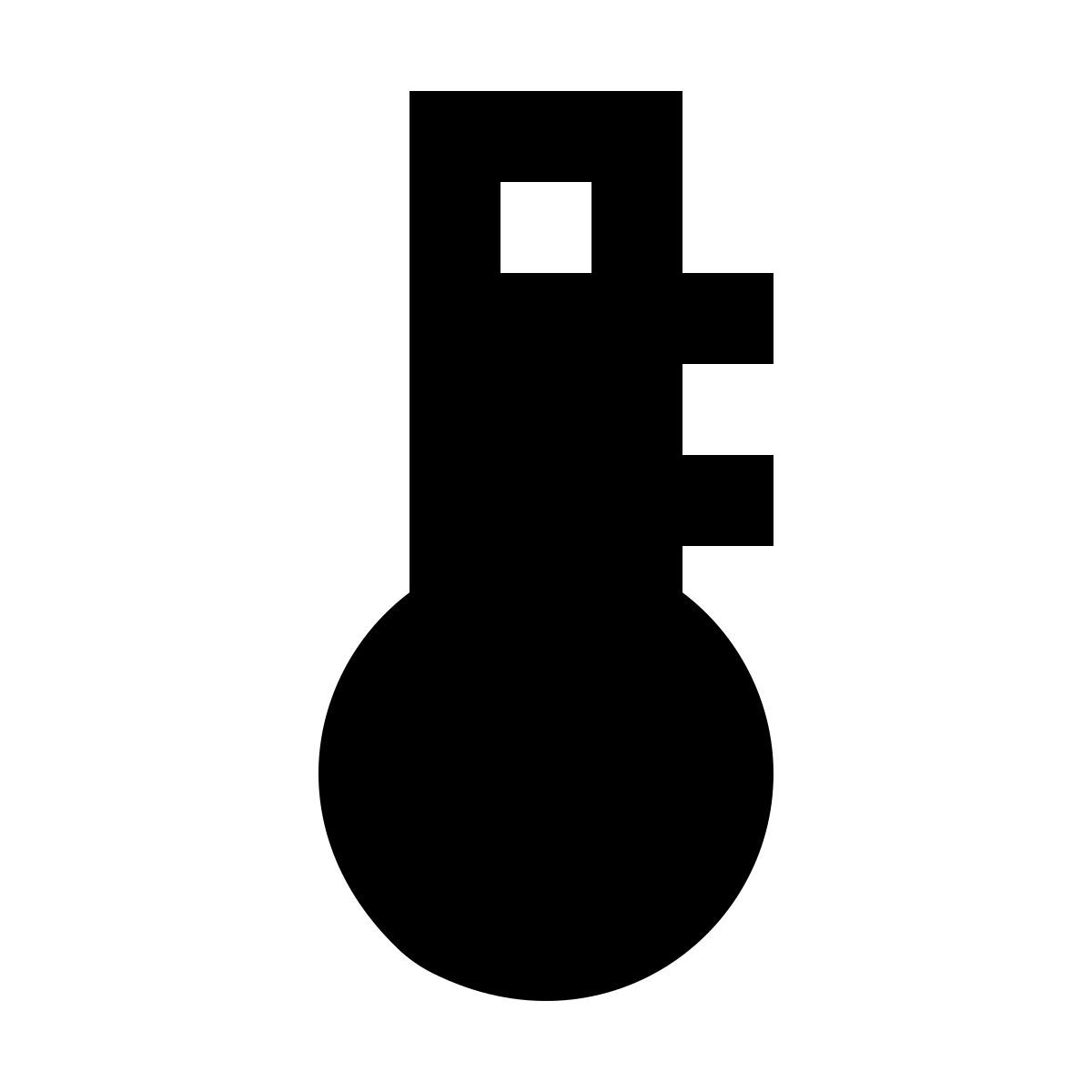 material sharp style thermometer icon