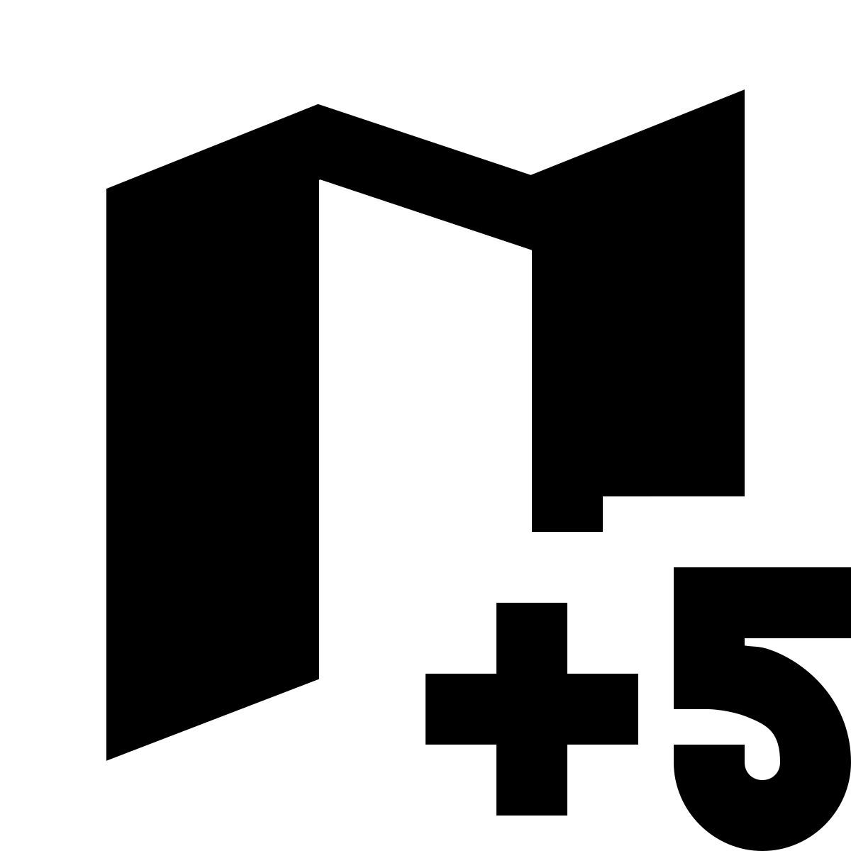 material sharp style timezone +5 icon