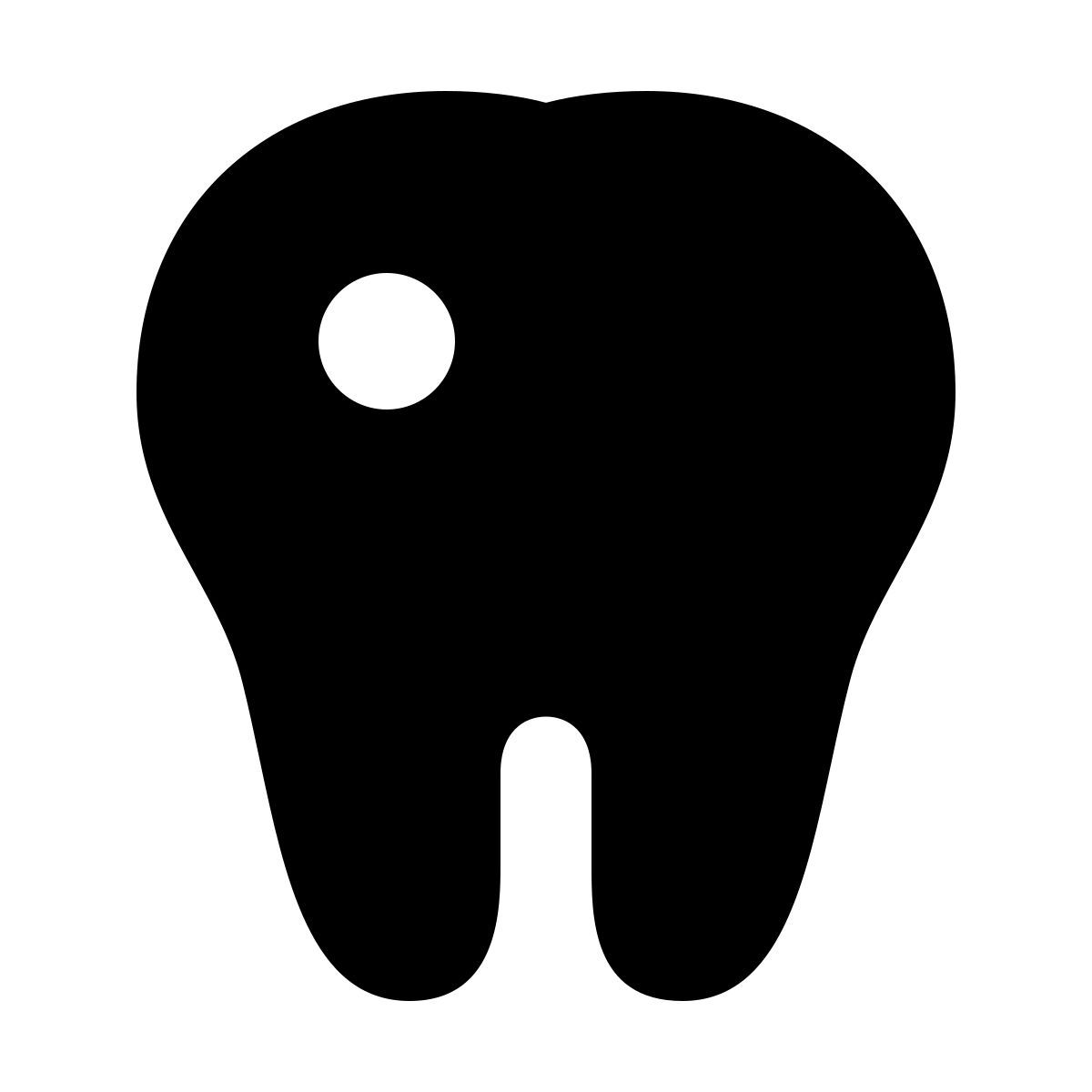 material sharp style caries dental icon