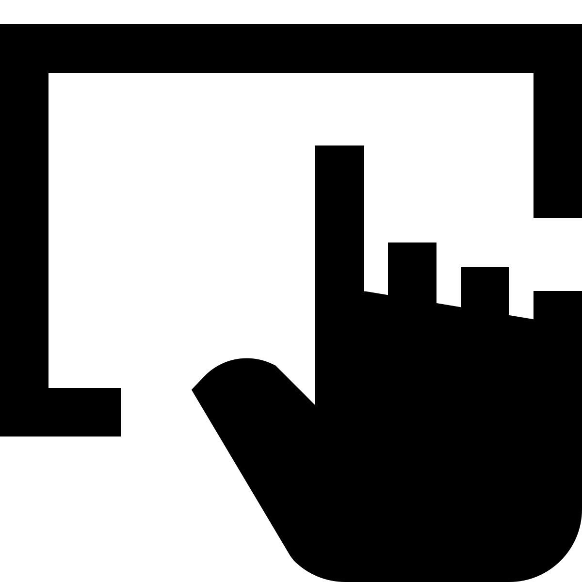 material sharp style touchpad icon