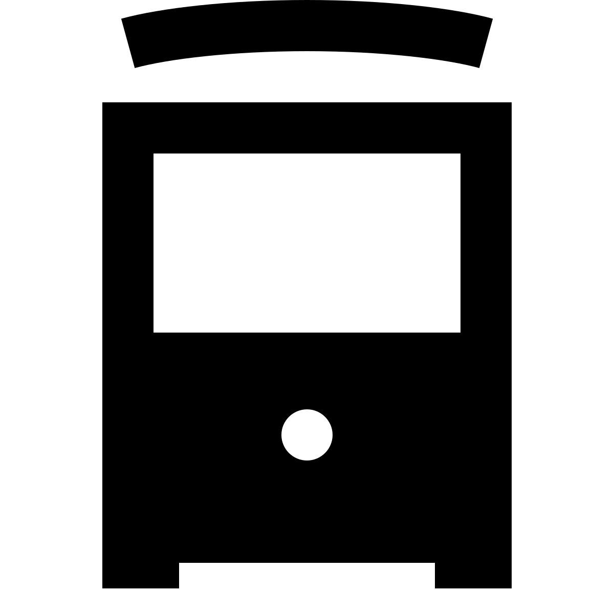 material sharp style tram icon