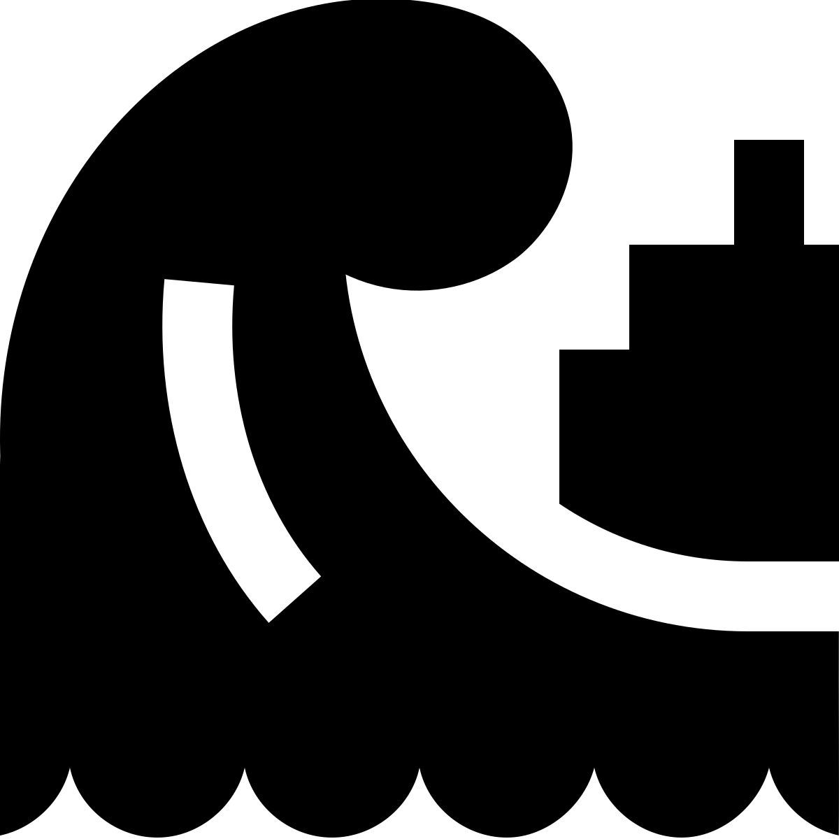 material sharp style tsunami icon