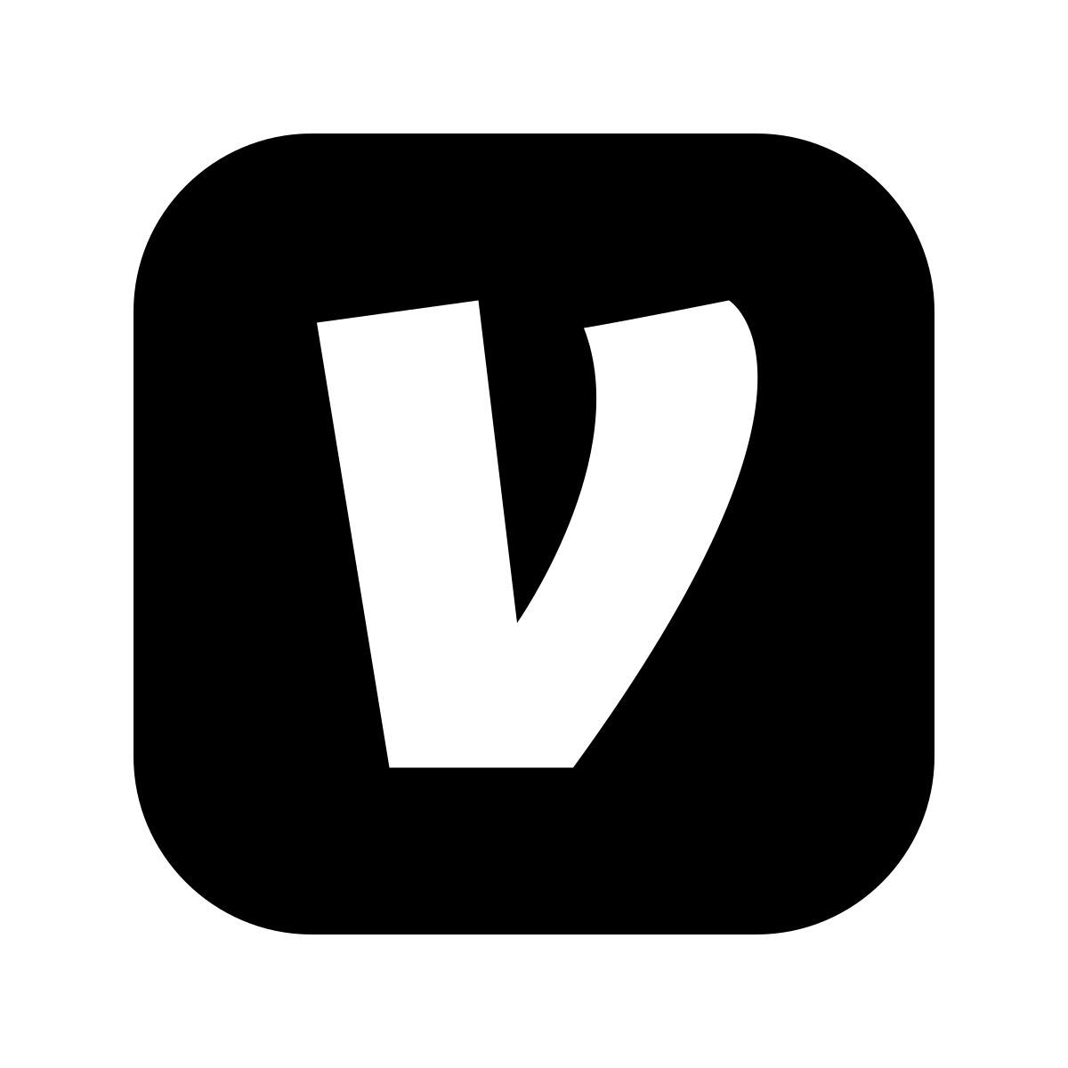 material sharp style venmo icon