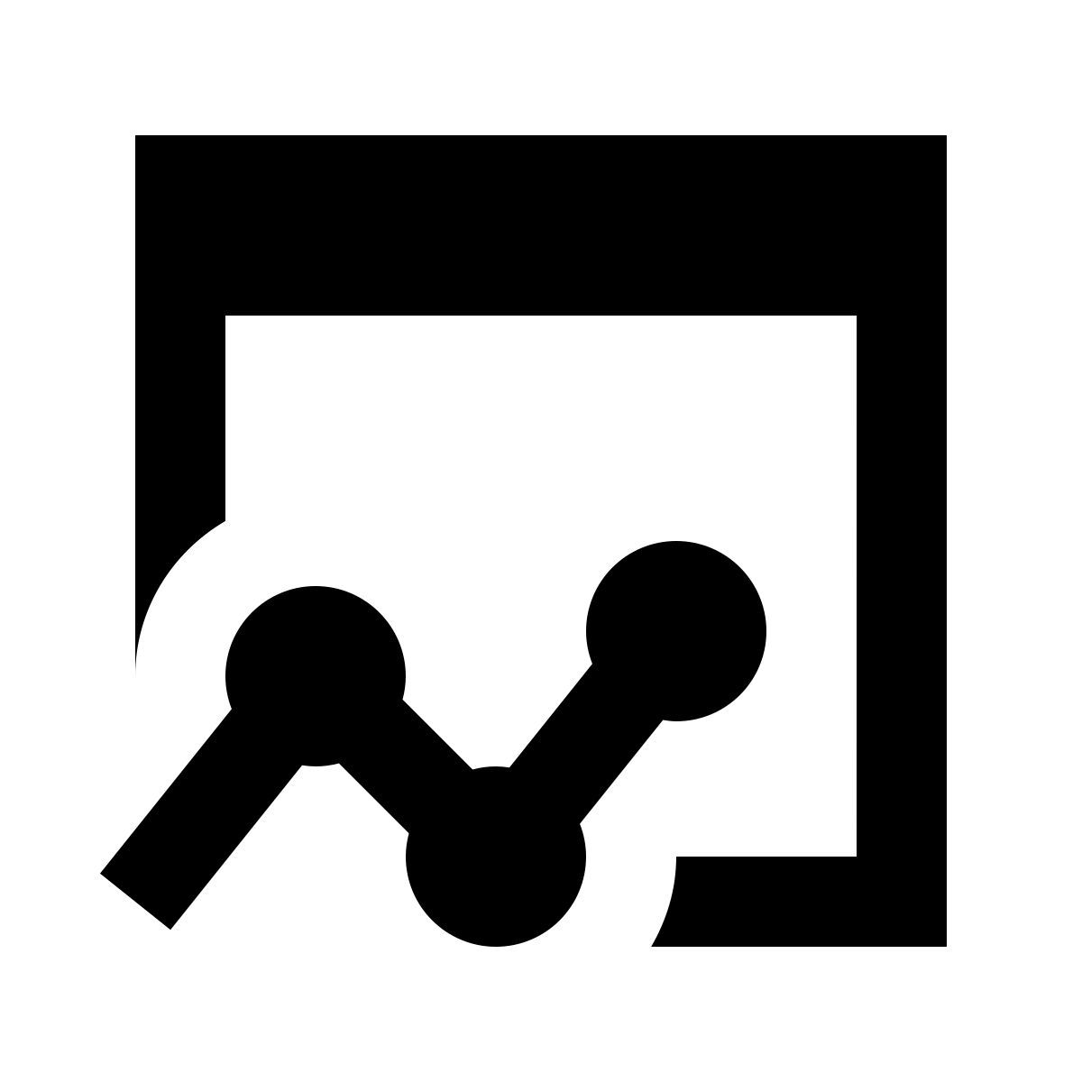 material sharp style analyste web icon