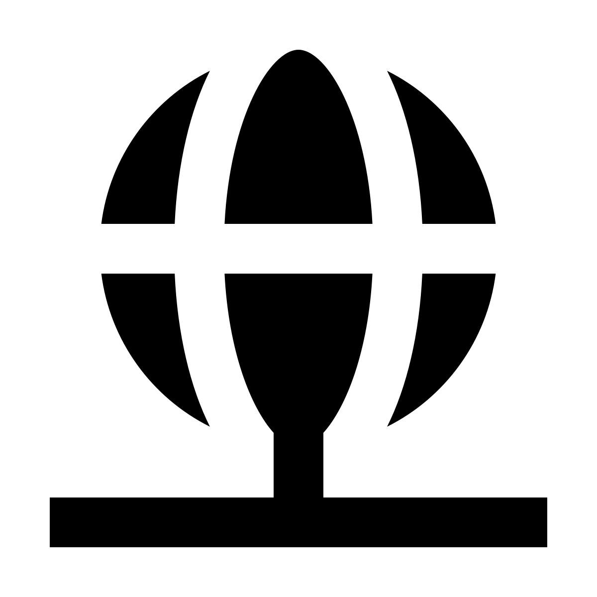 material sharp style globe network icon