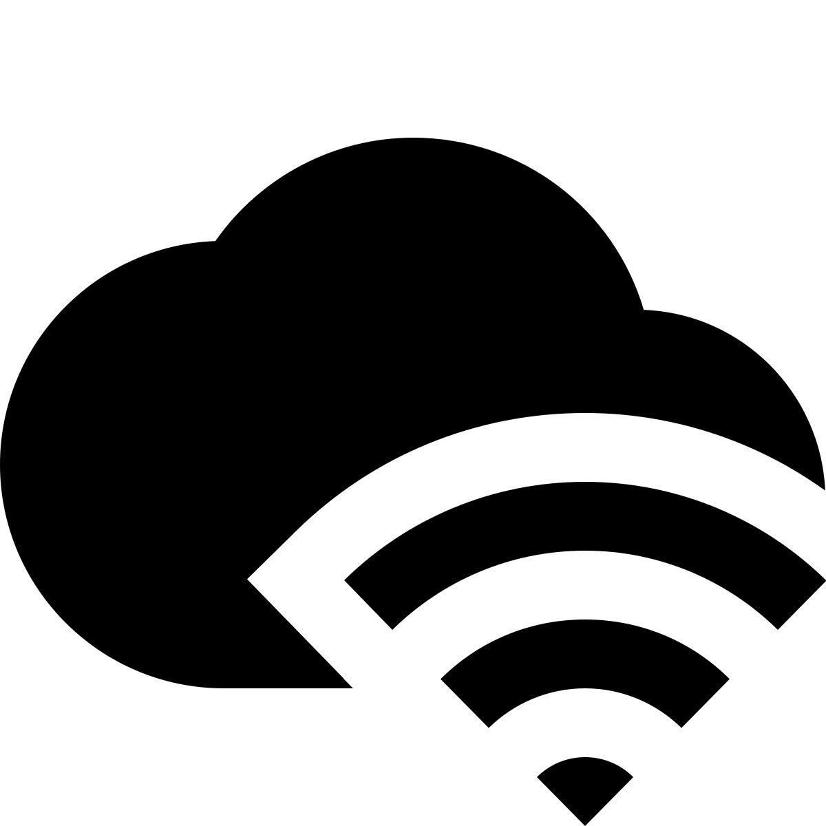 material sharp style acesso sem fio à nuvem icon