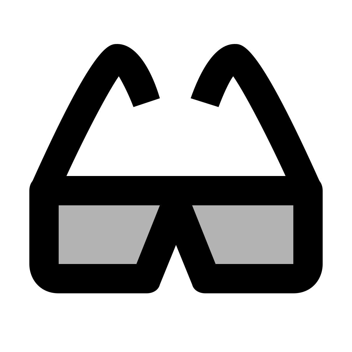 material two tone style occhiali 3d icon