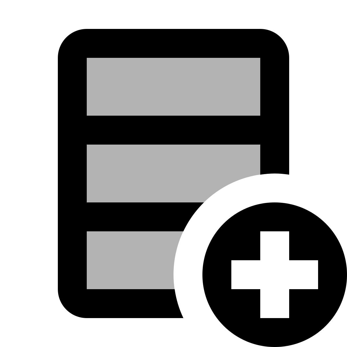 material two tone style aggiungi al database icon