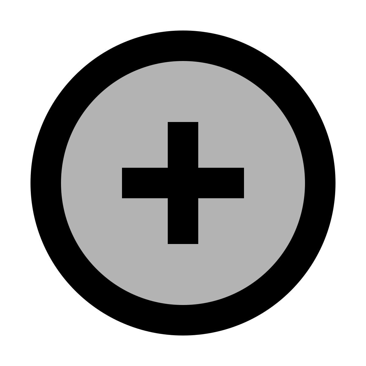 material two tone style 더하다 icon