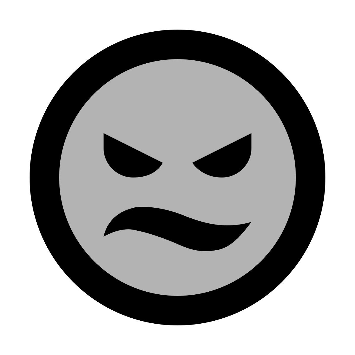 material two tone style 愤怒 icon