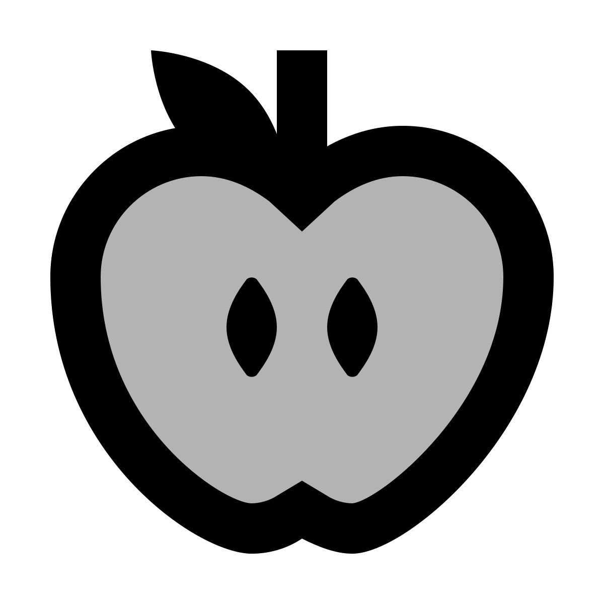 material two tone style 苹果 icon