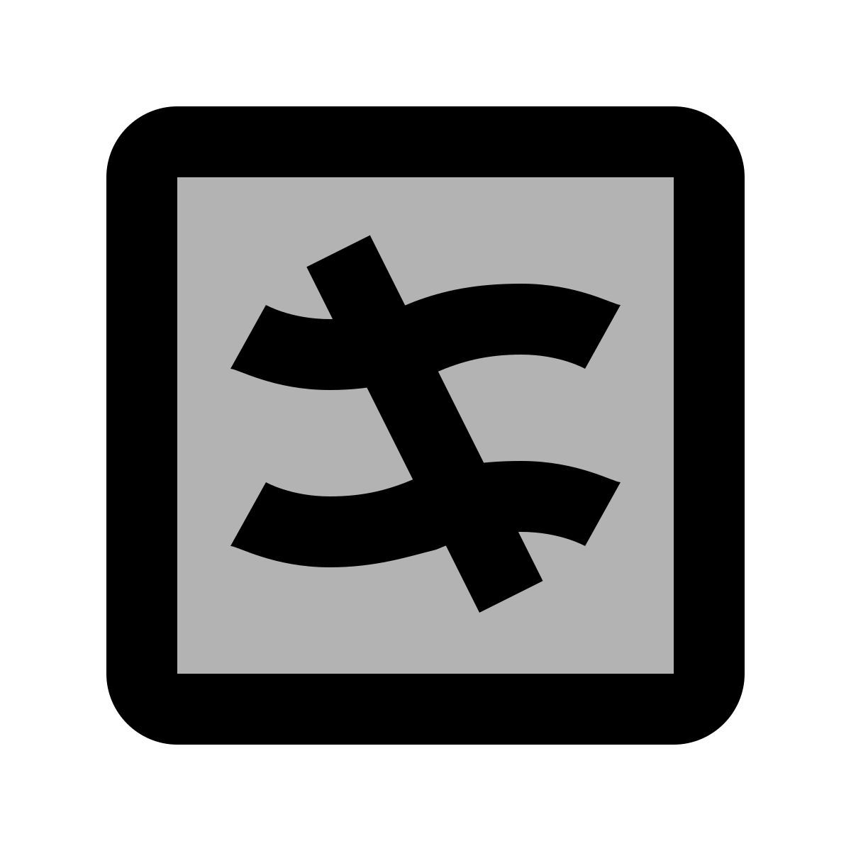 material two tone style approximately not equal icon