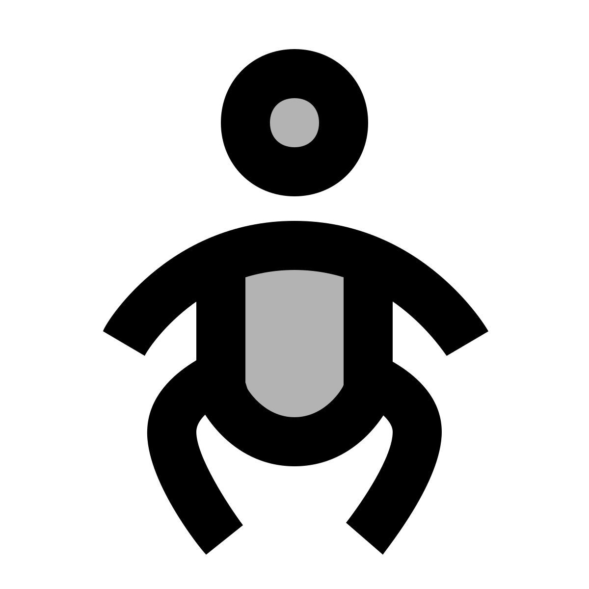 material two tone style baby icon