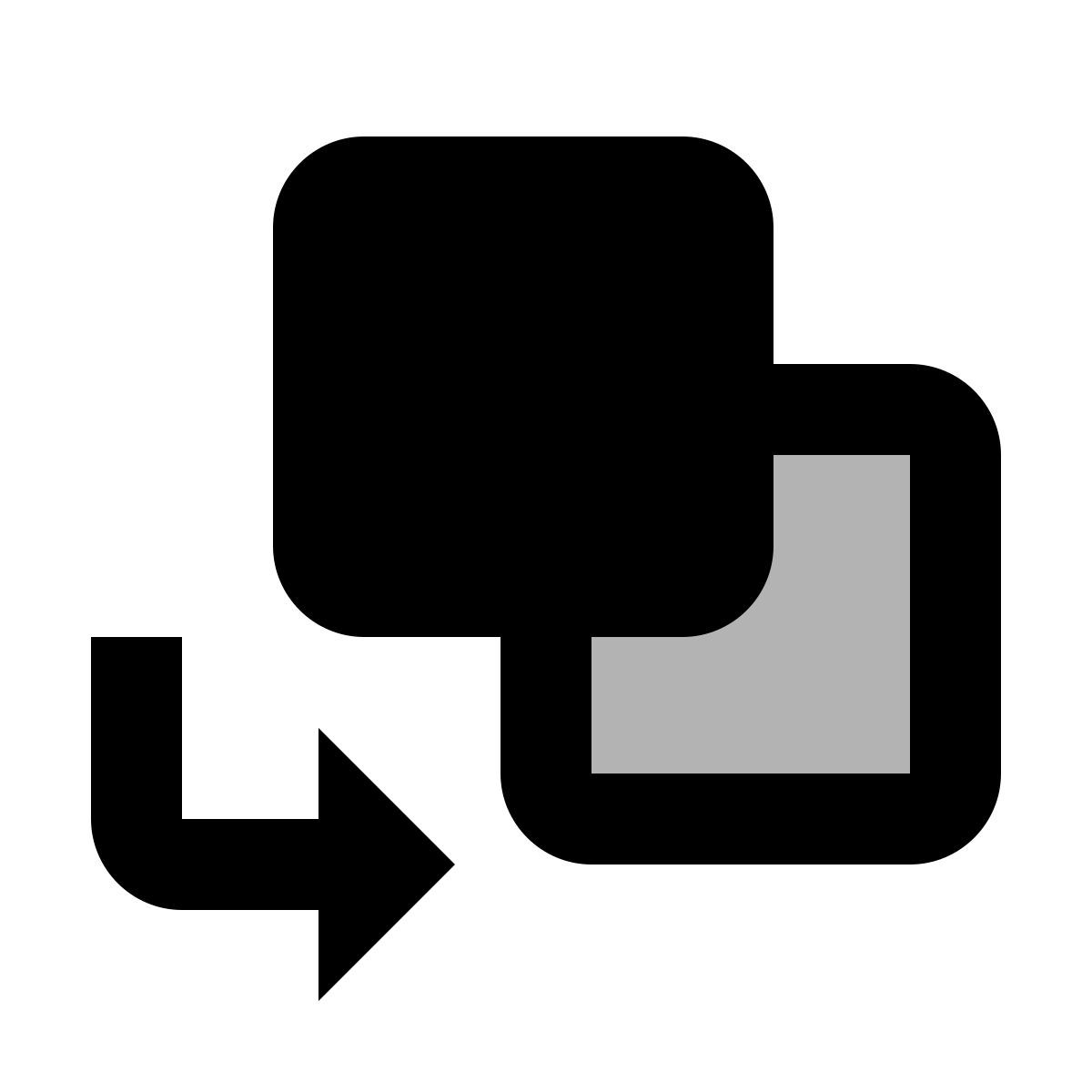 material two tone style 逆向排序 icon