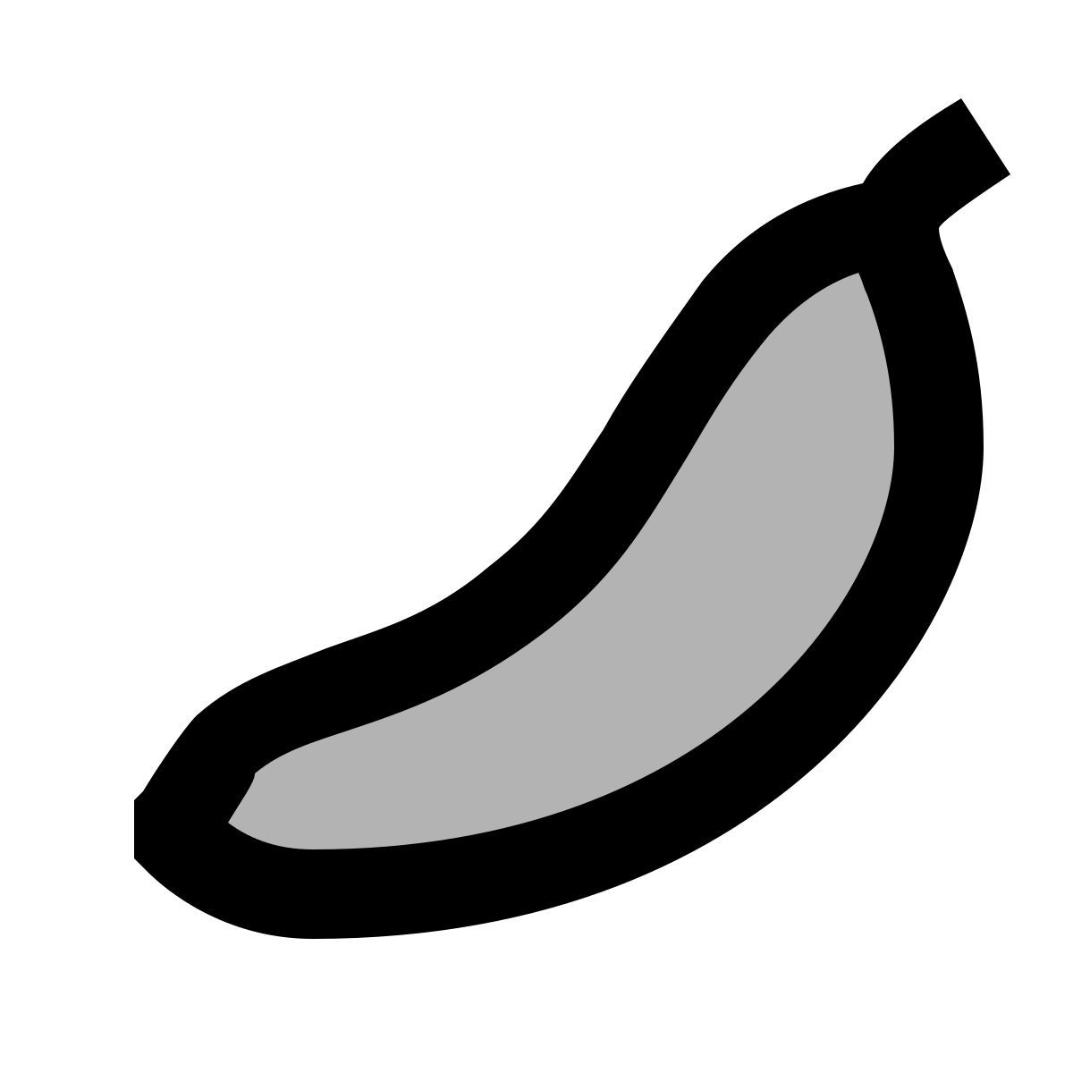 material two tone style 바나나 icon