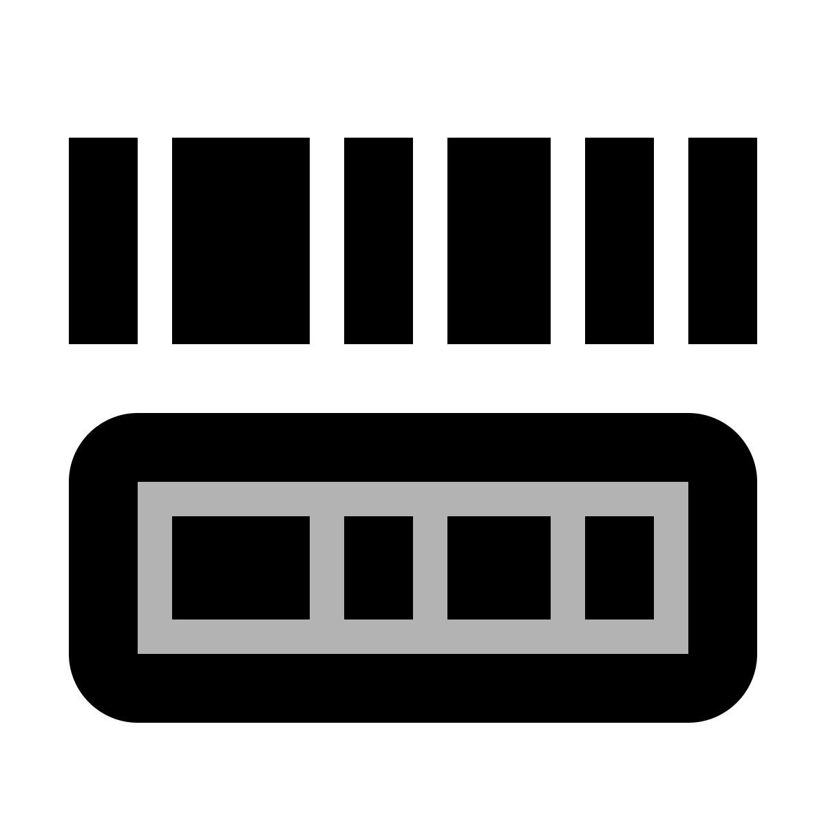 material two tone style 扫码机 icon