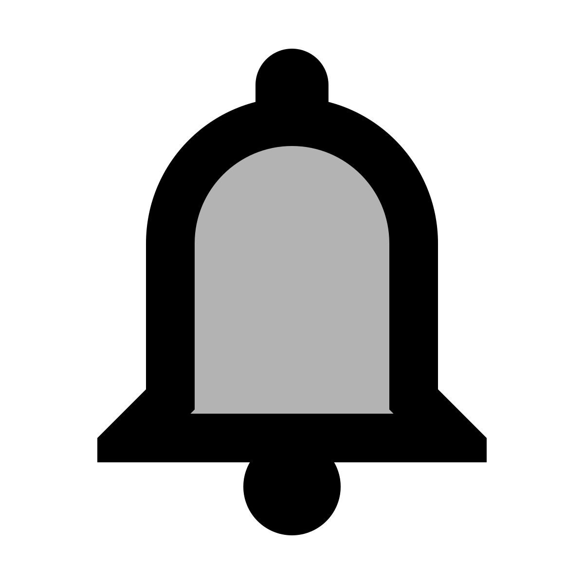 material two tone style 钟 icon