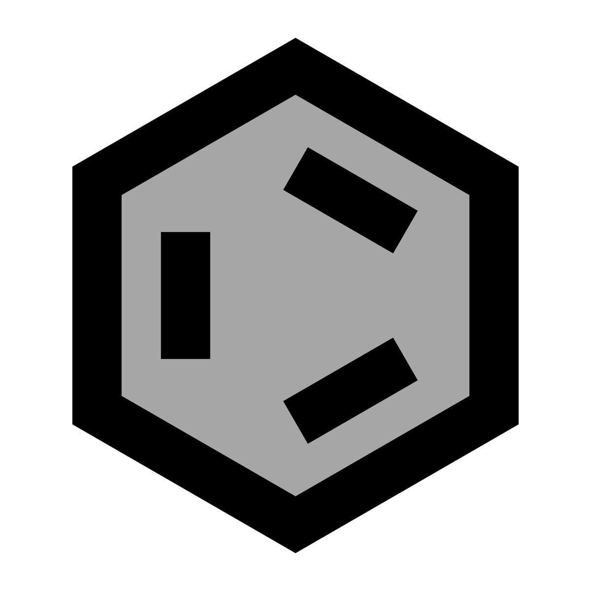 material two tone style anneau de benzène icon