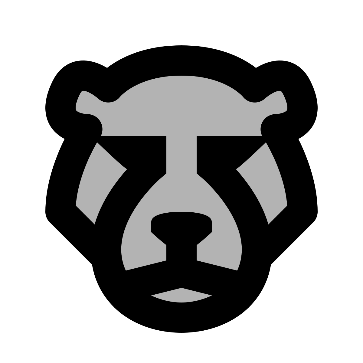 material two tone style black jaguar icon