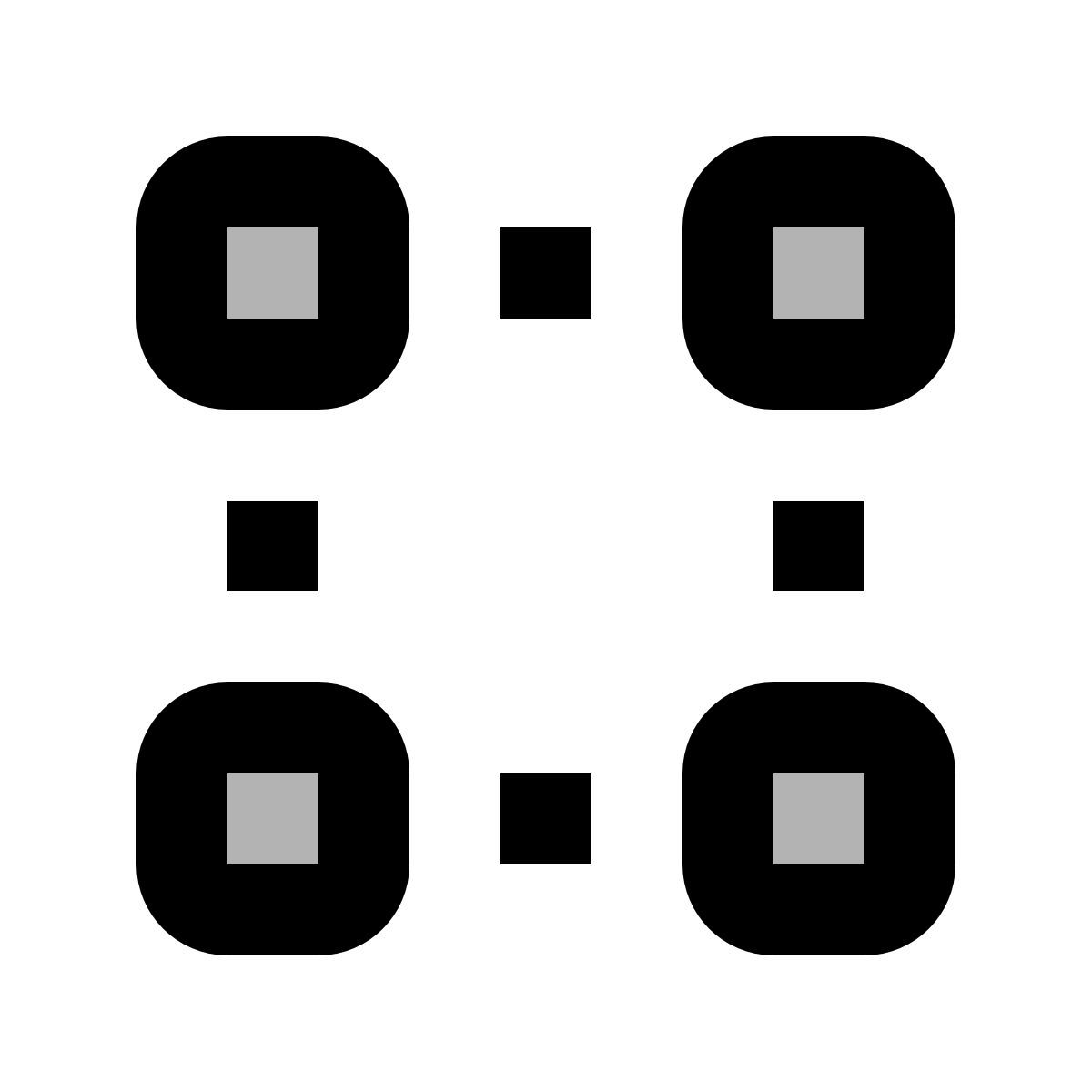 material two tone style blockchain technology icon