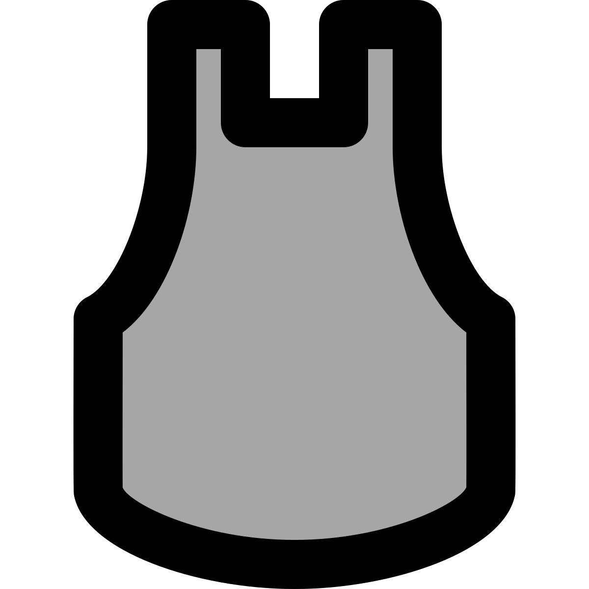 material two tone style 蓝色围裙 icon