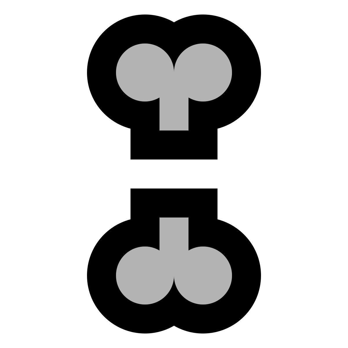 material two tone style broken bone icon