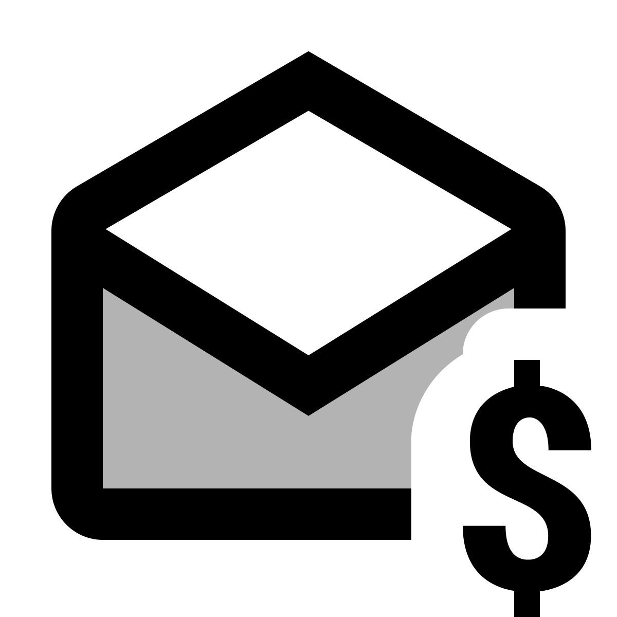 material two tone style e mail d&#39;entreprise icon