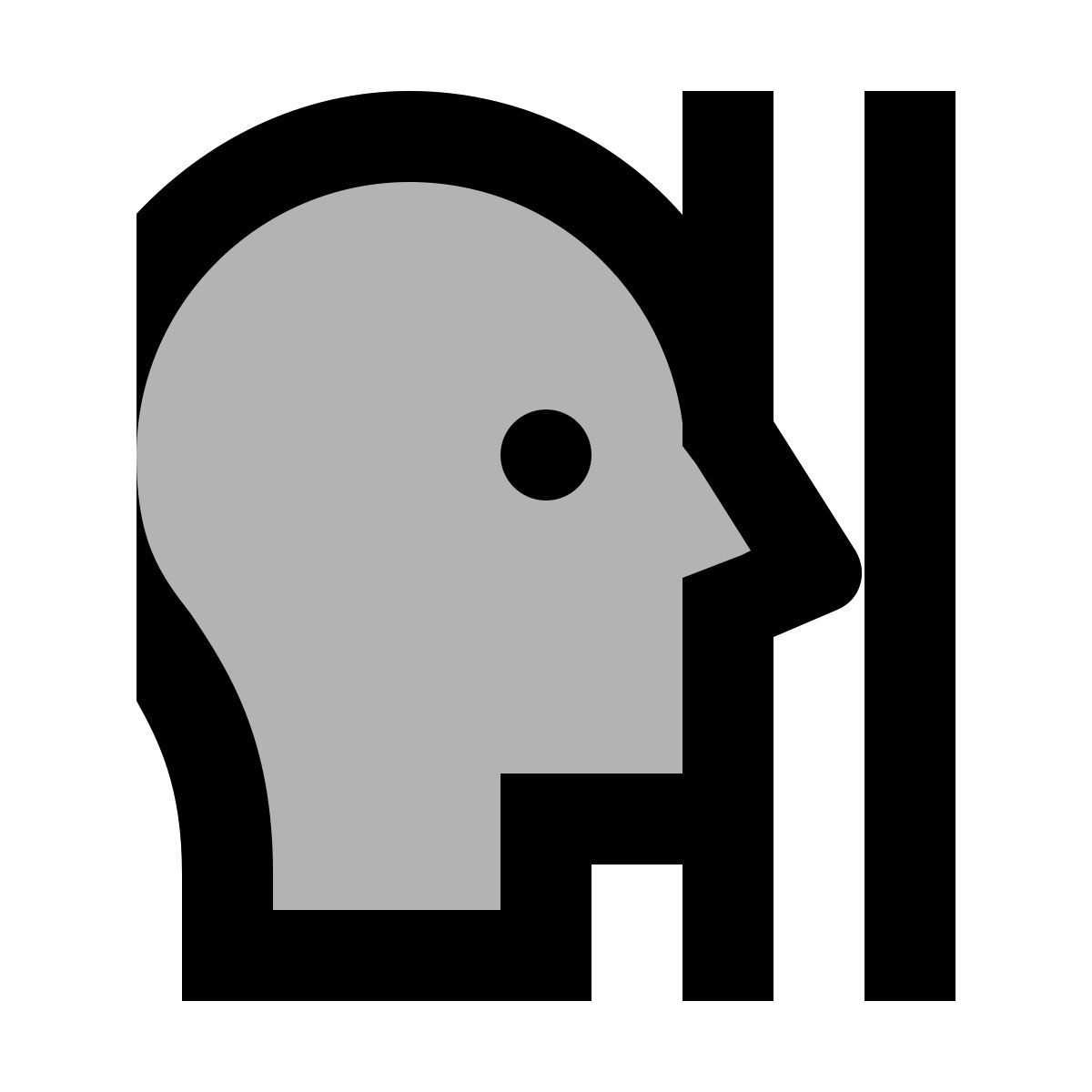 material two tone style intromettersi icon