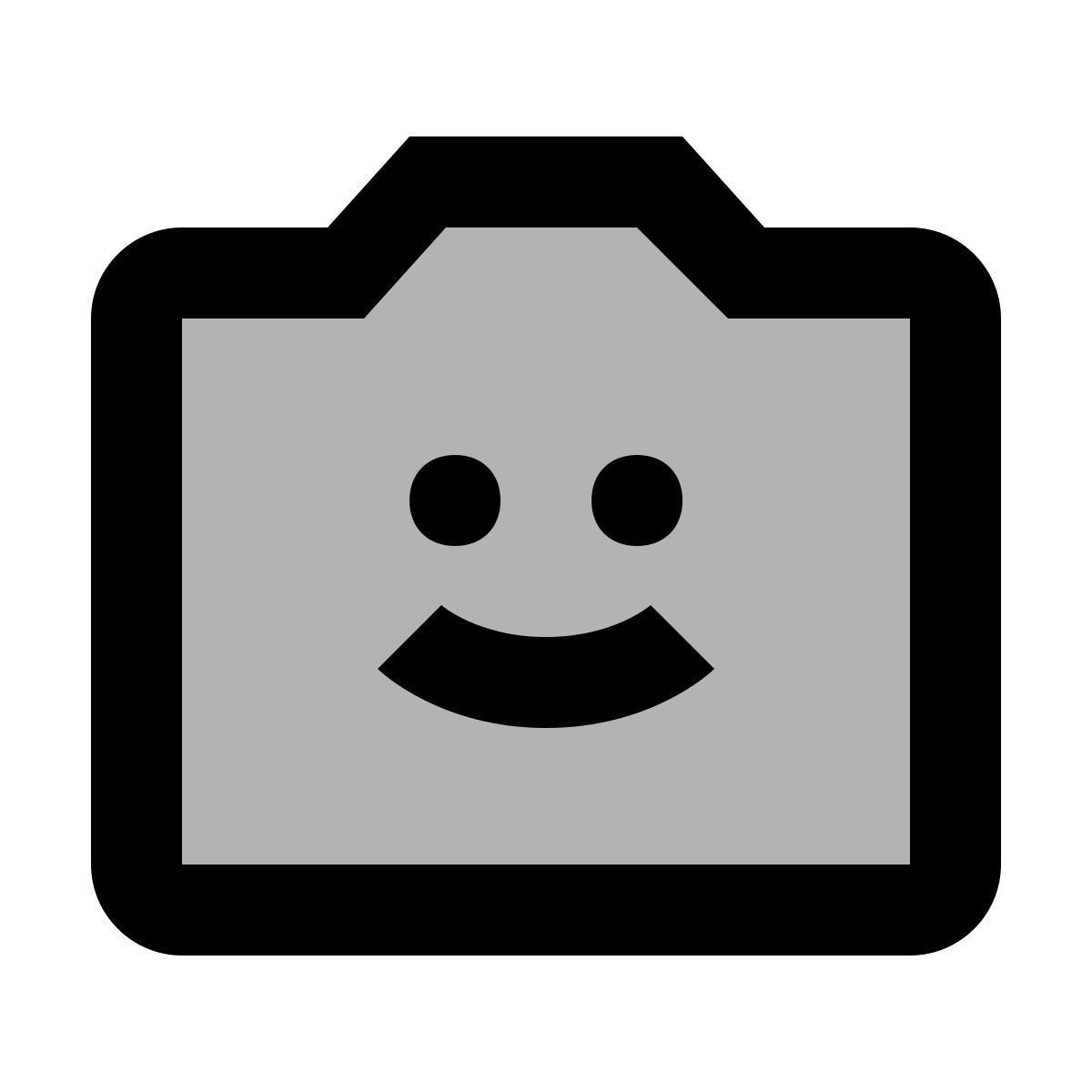 material two tone style 与面孔的照相机象 icon