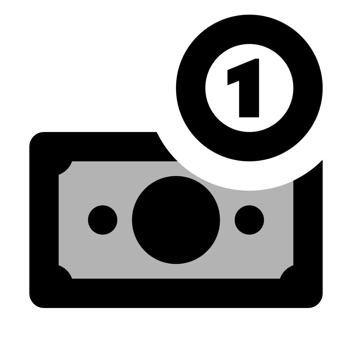 material two tone style cash icon