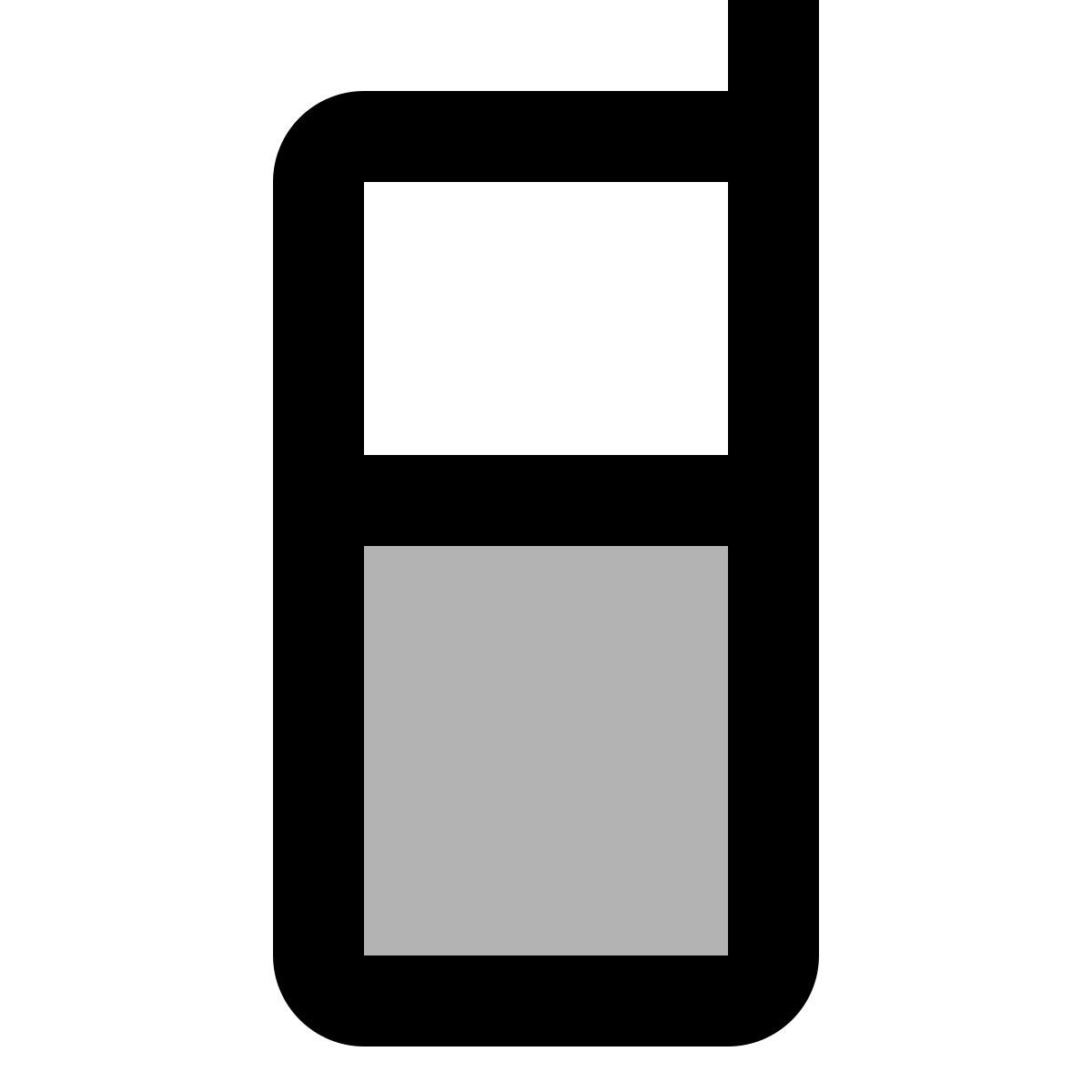 material two tone style téléphone portable icon