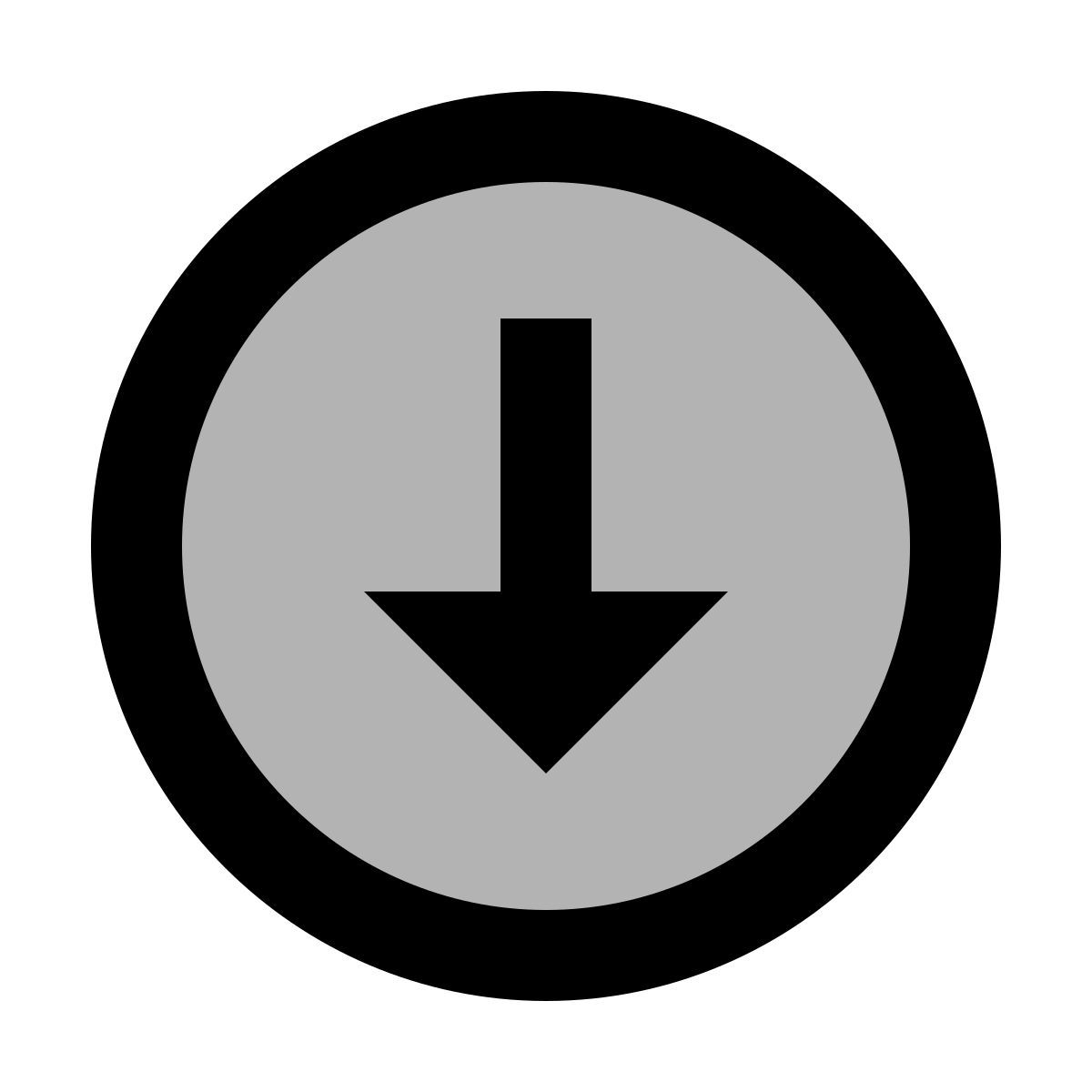 material two tone style 圈下降2 icon