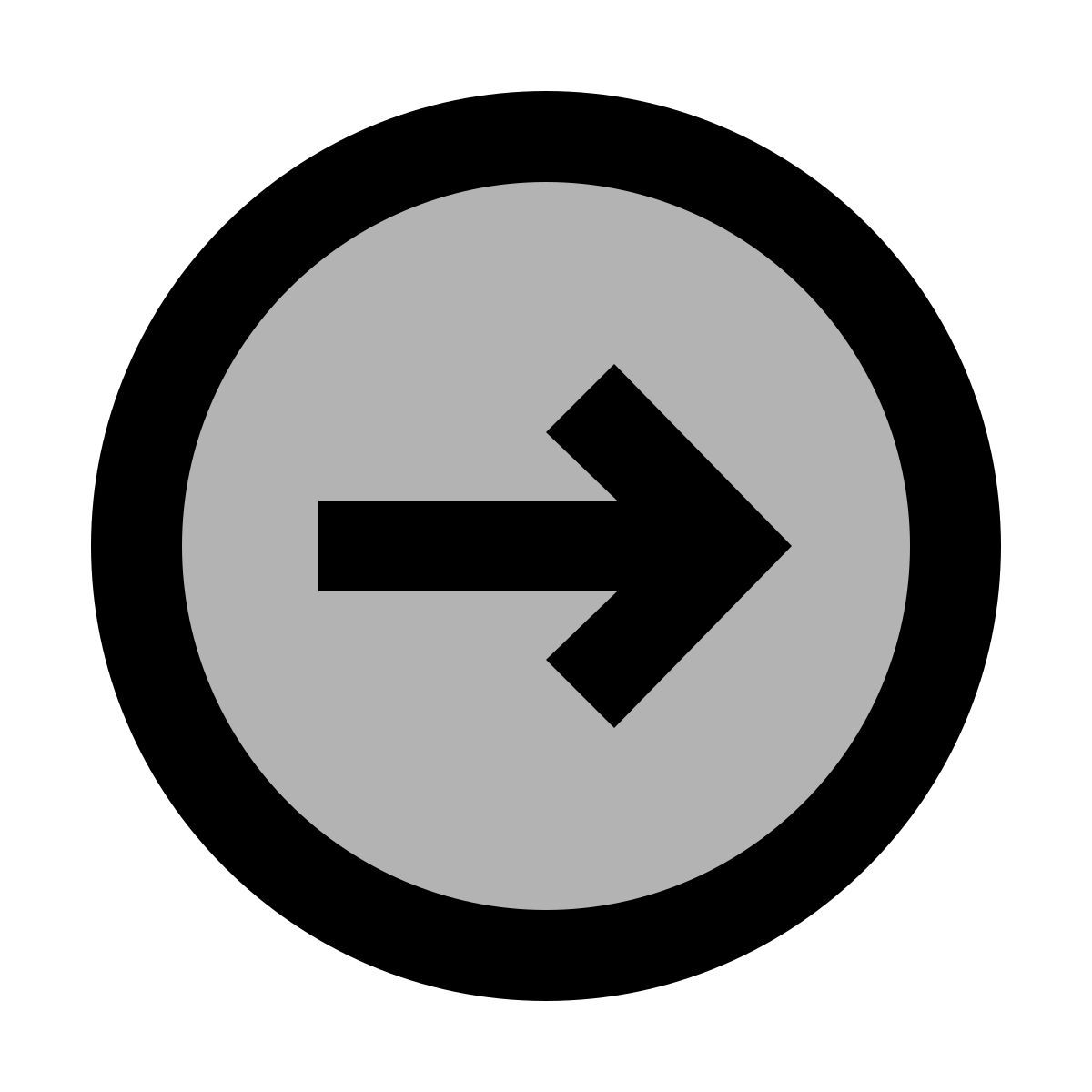 material two tone style rechts eingekreist icon