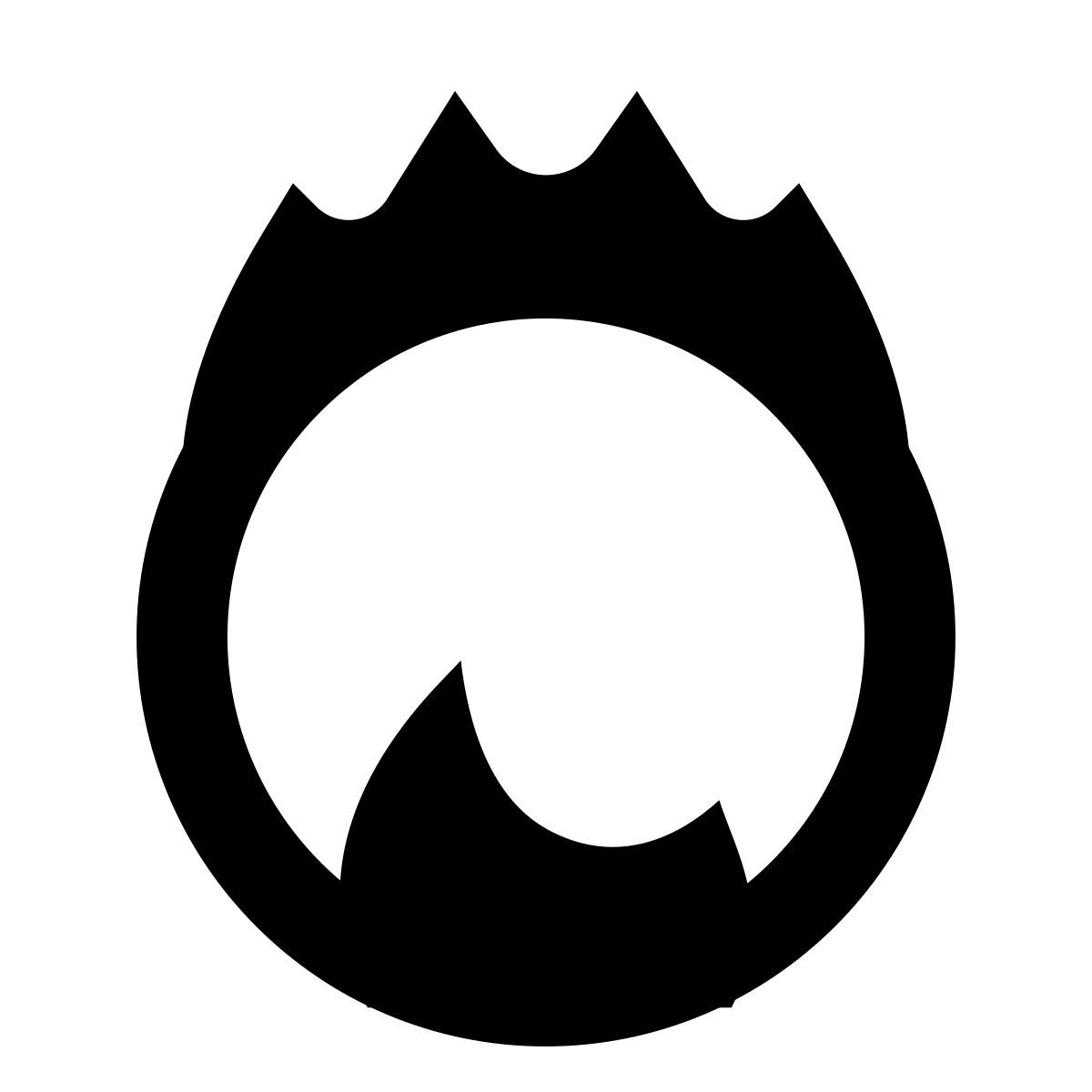 material two tone style circus ring of fire icon