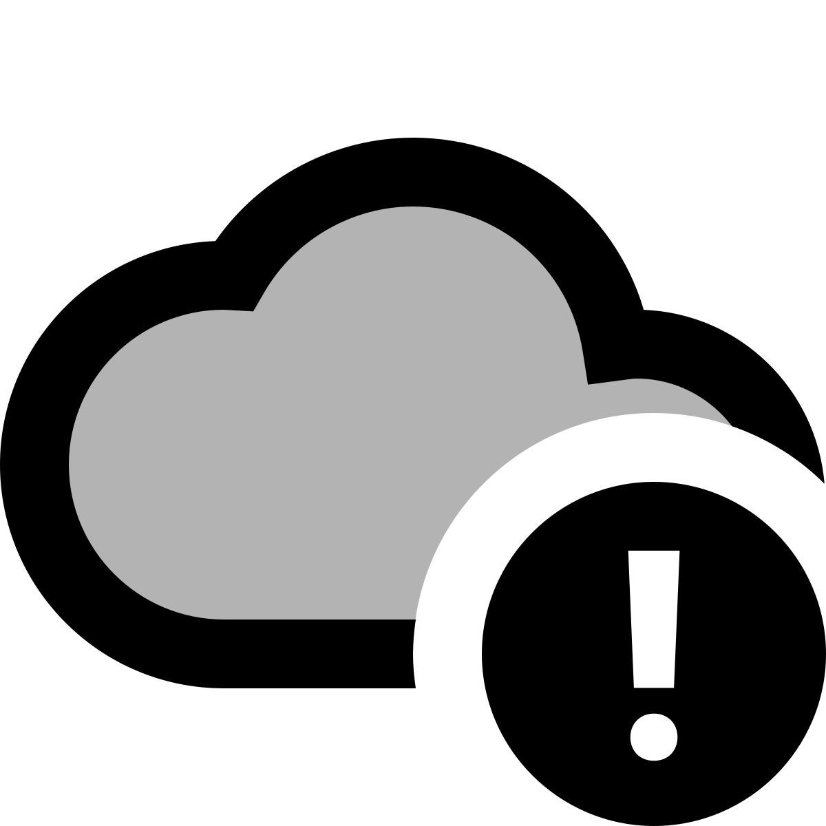 material two tone style cloud warnung icon