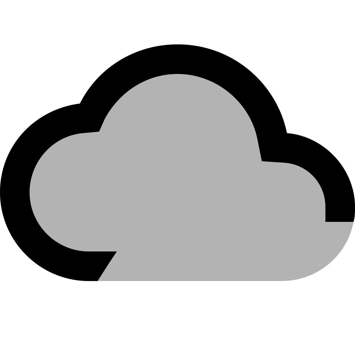 material two tone style nuvola e fulmini icon