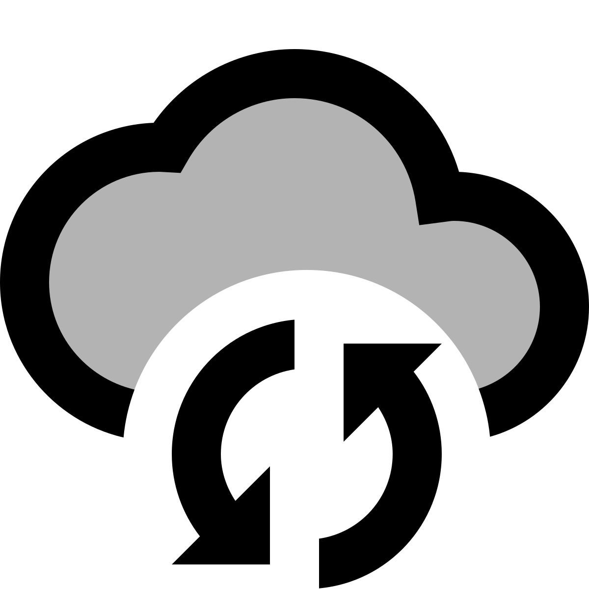 material two tone style 클라우드 동기화 icon