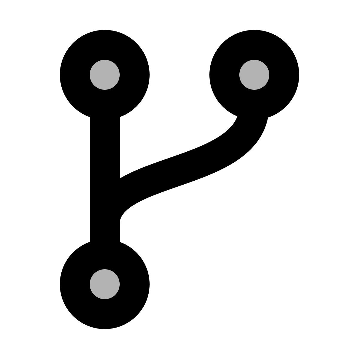 material two tone style code fork icon