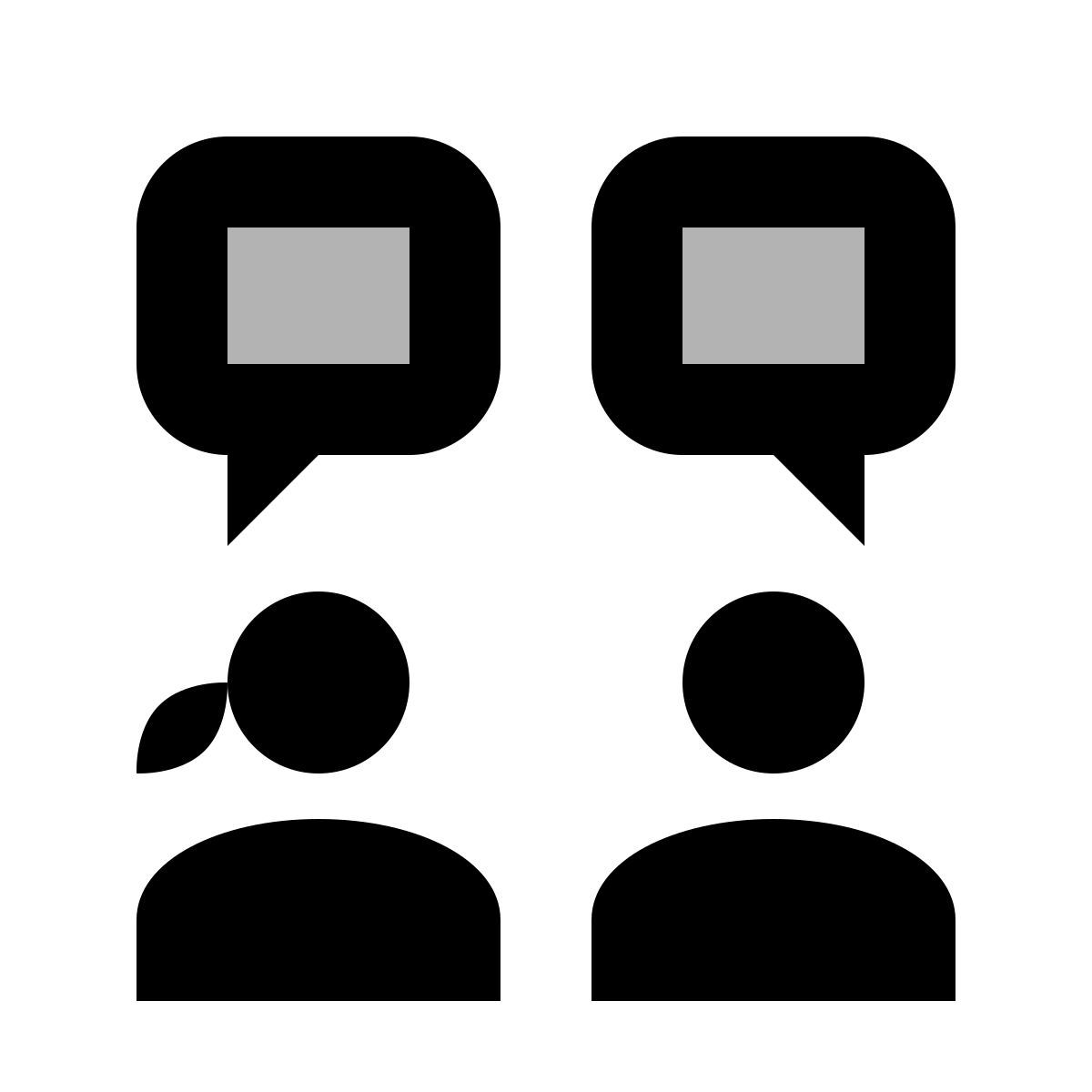 material two tone style brainstorming icon
