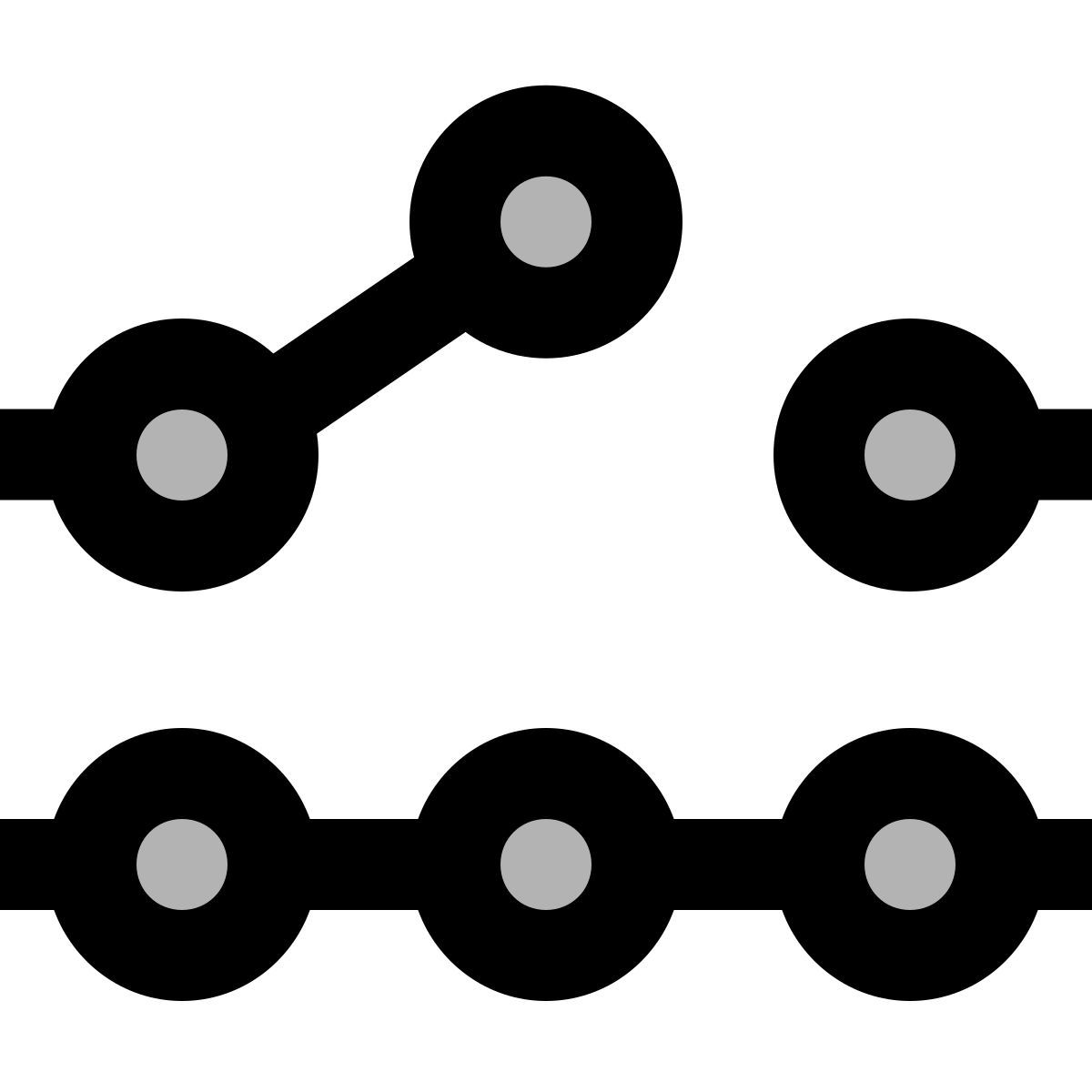 material two tone style connected disconnected icon