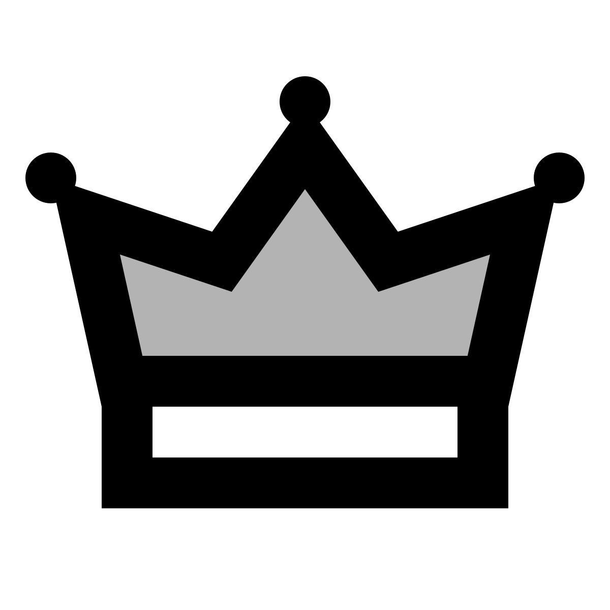 material two tone style couronne icon