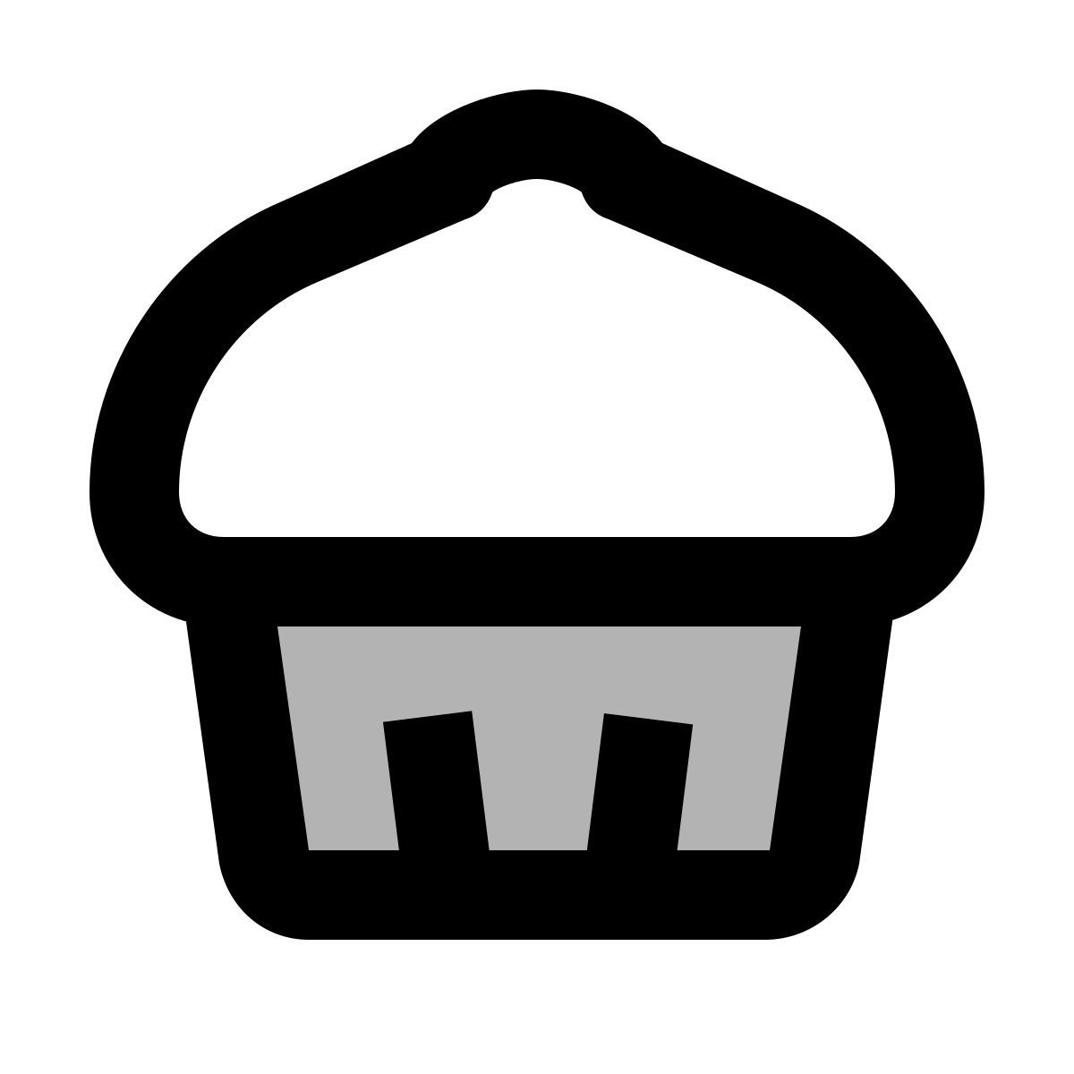 material two tone style cupcake icon