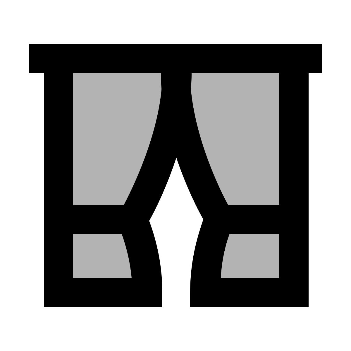 material two tone style vorhänge icon