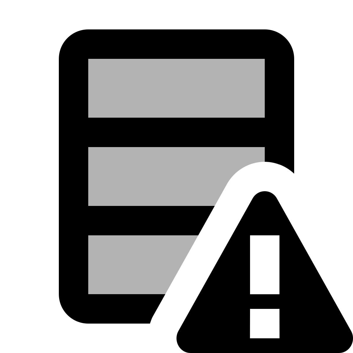 material two tone style erreur de la base de données icon