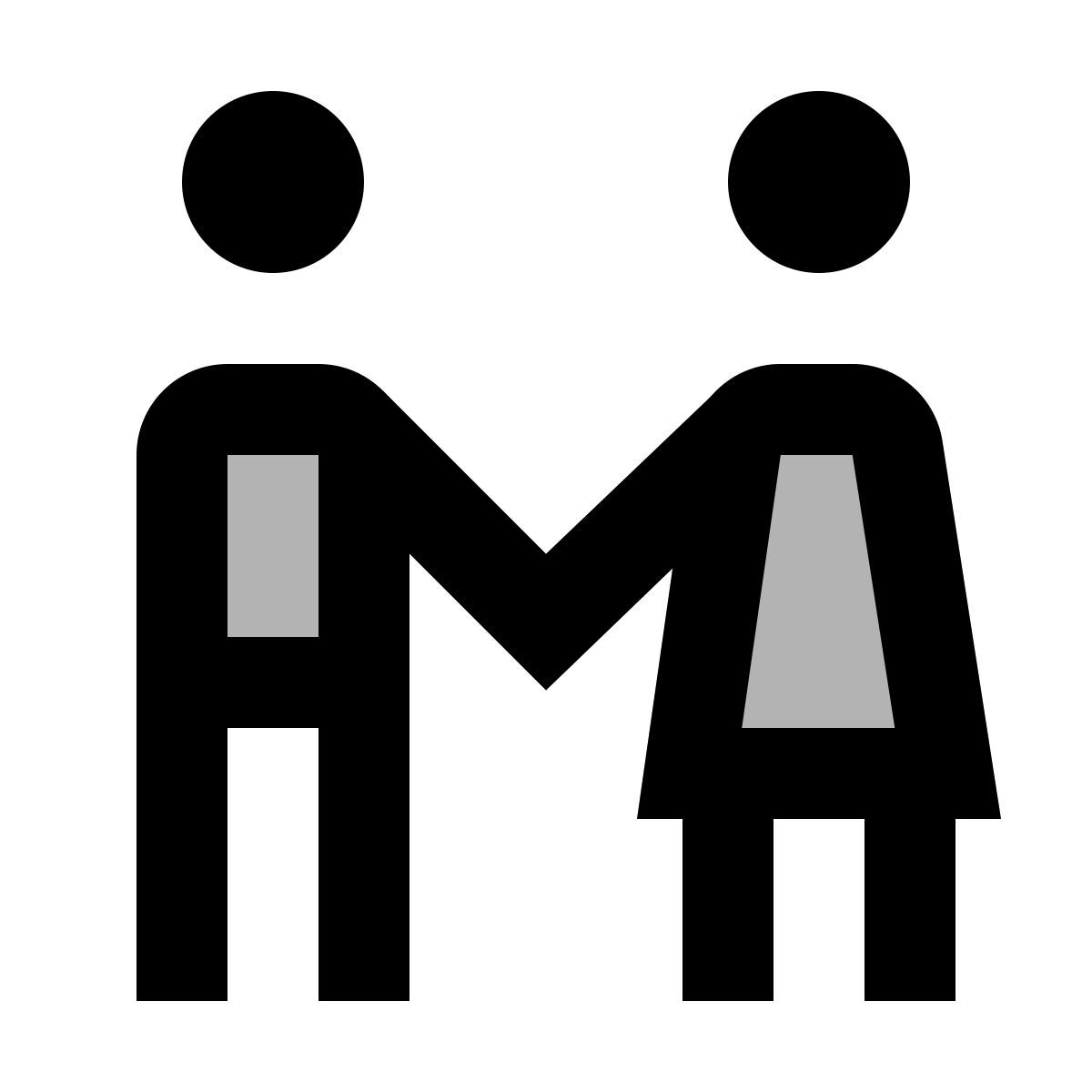 material two tone style romance icon